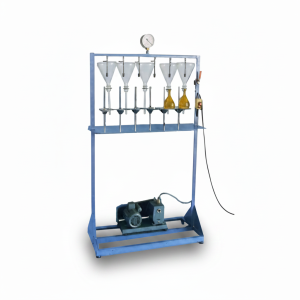Jual Vacuum Stand kapasitas 6 flask lengkap dengan vacuum pump untuk filtrasi laboratorium